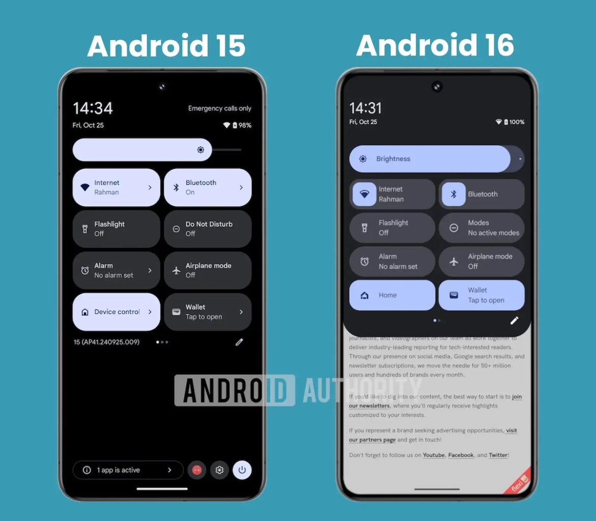 Android 16 nouveautés