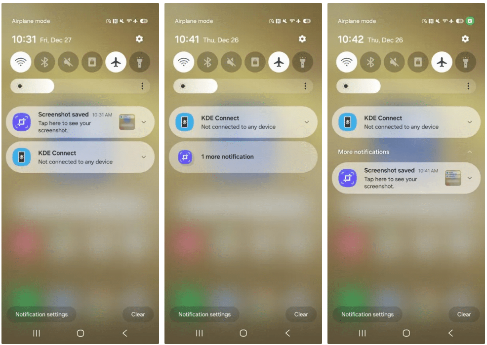 One UI 7 Filter Notifications