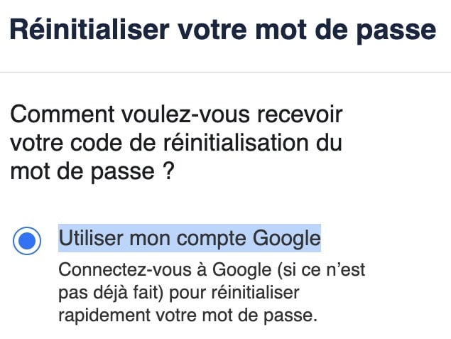 Récupérer compte Facebook avec Gmail