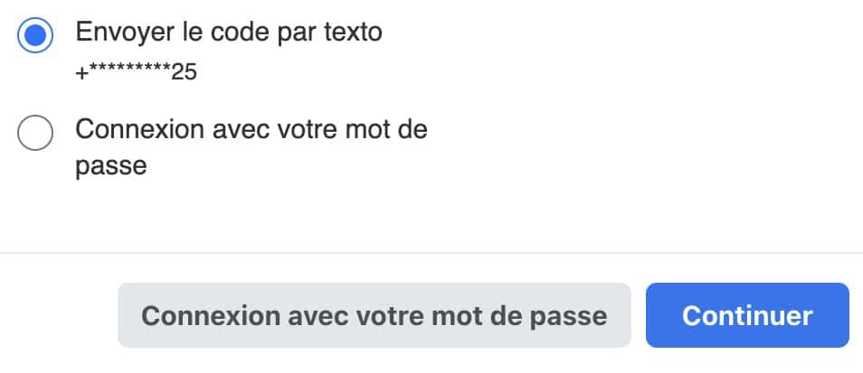 retrouver compte facebook avec portable