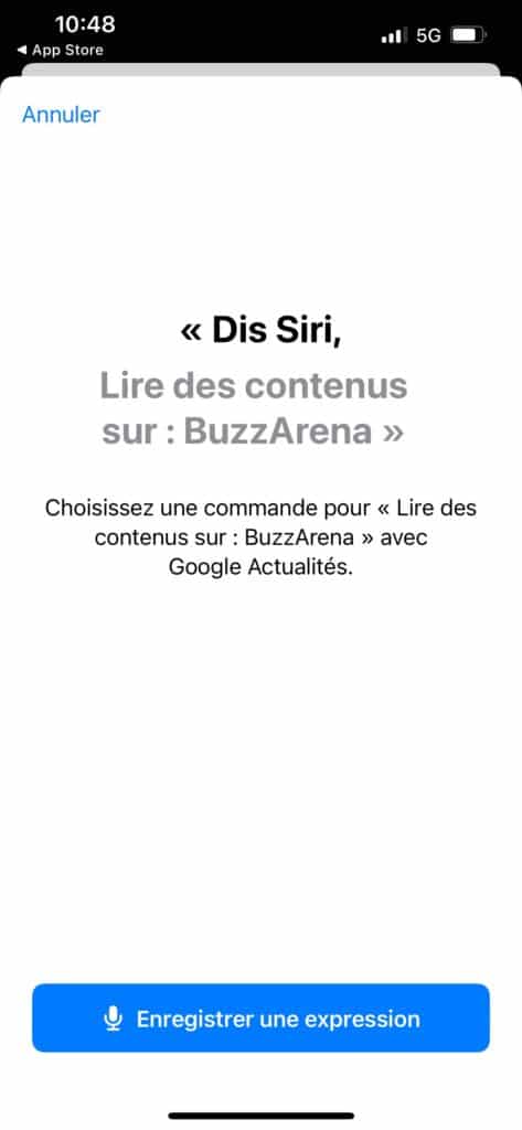 Acceder page web via Siri