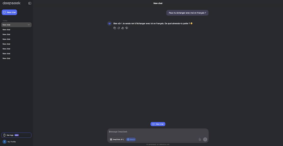 DeepSeek en français