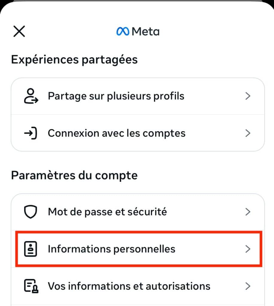 Retrouver mail Facebook téléphone portable