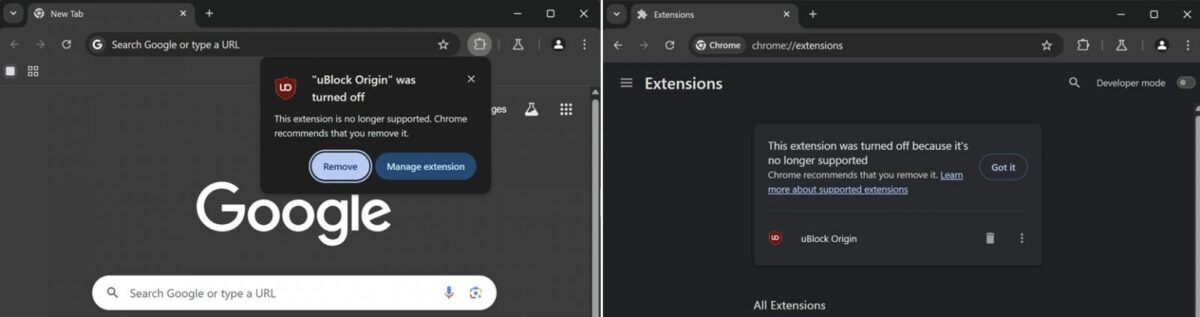 Google Chrome Manifest V3