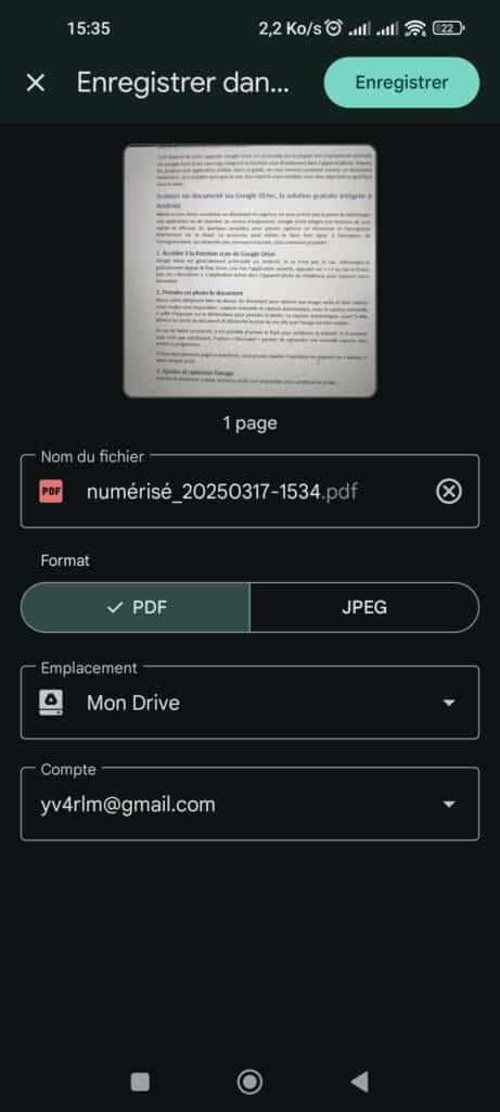 Scanner document smartphone