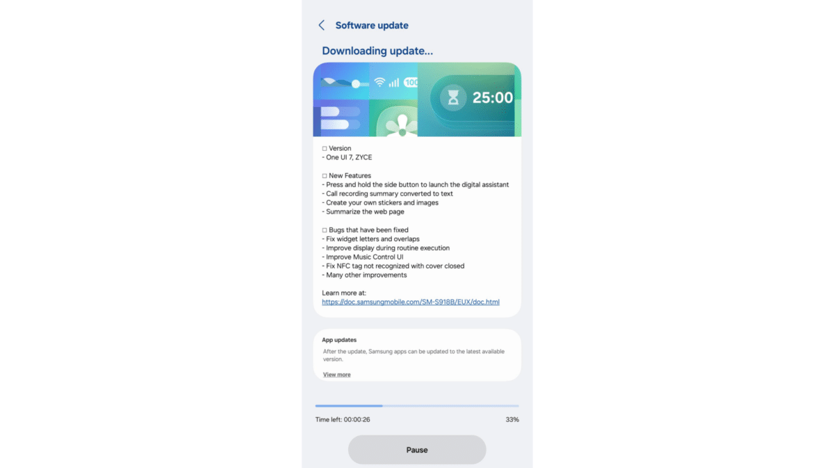 One UI 7 Samsung Galaxy S23