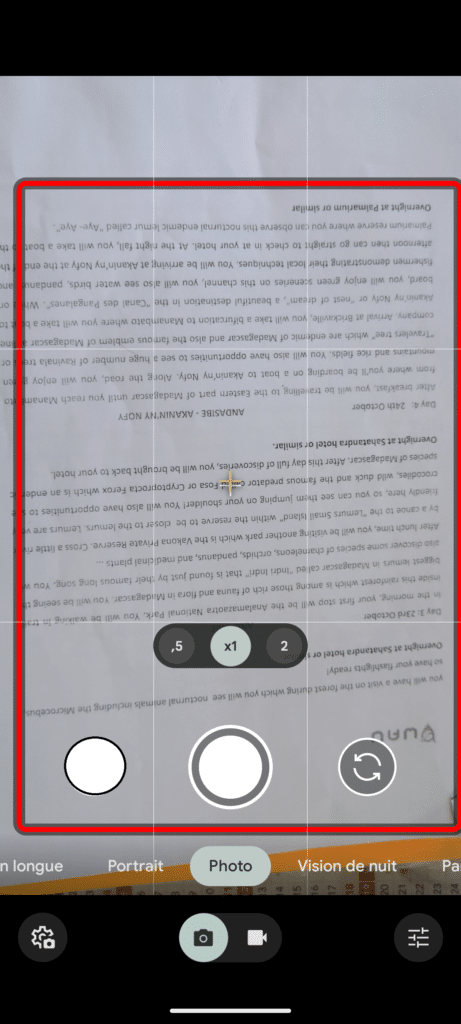 Scanner document Google pixel