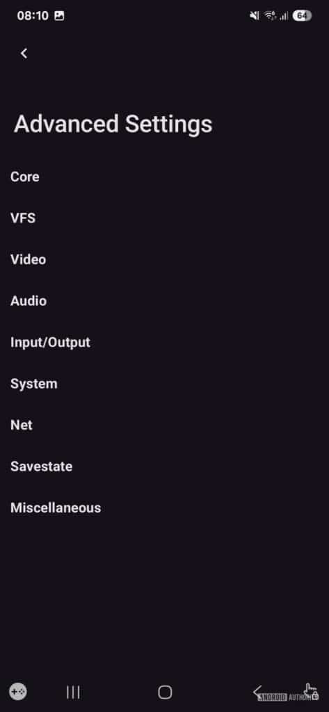RPCS3 Android Menu 2