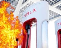 Des bornes de recharge Tesla prennent feu, encore un coup des opposants à Elon Musk ?