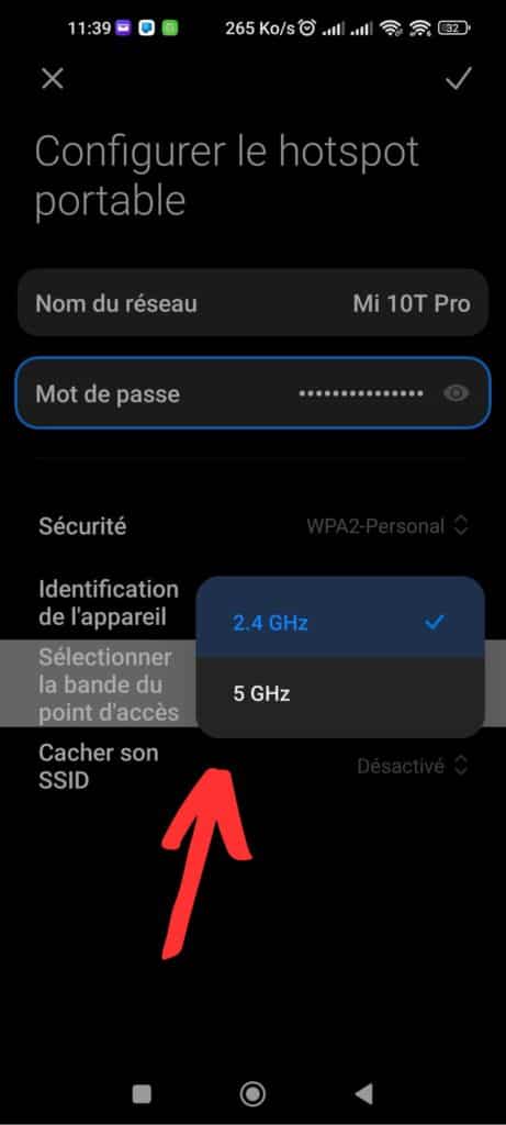 Partage connexion Android