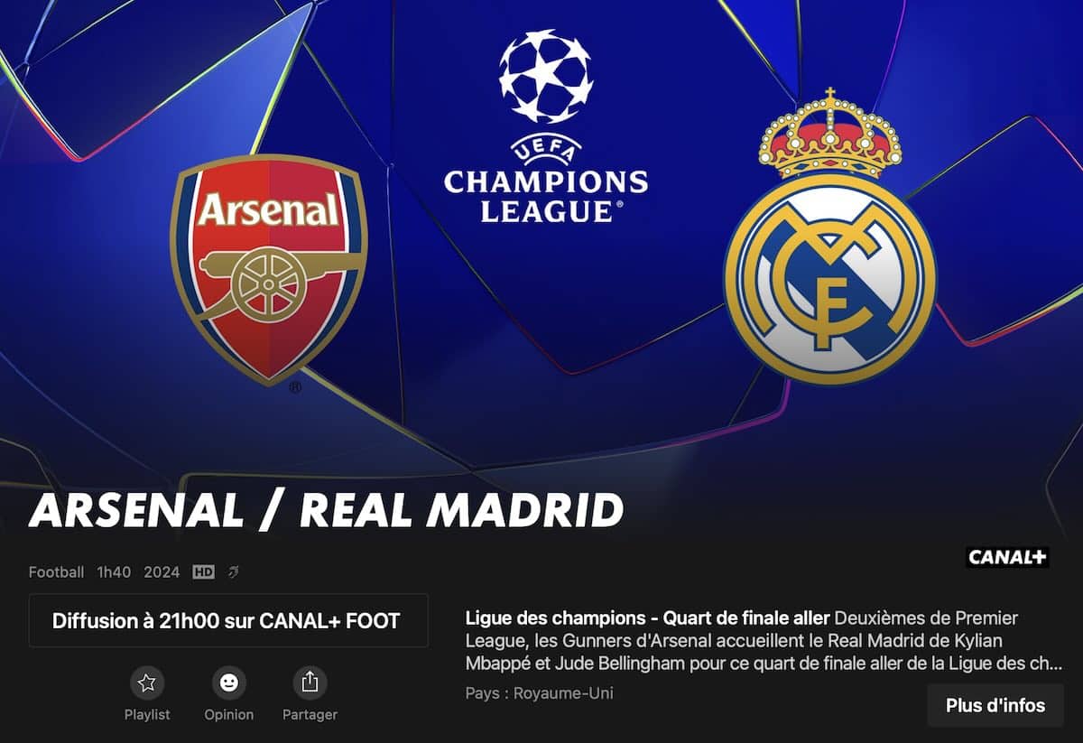 Arsenal vs Real Madrid direct