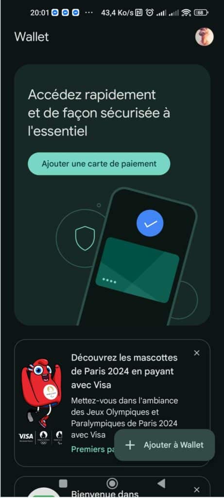 paiement sans contact Android