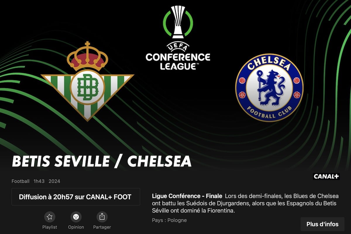 Betis vs Chelsea châine