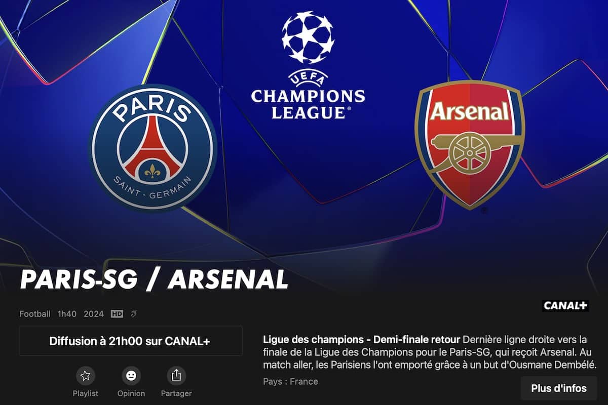 PSG - Arsenal canal+