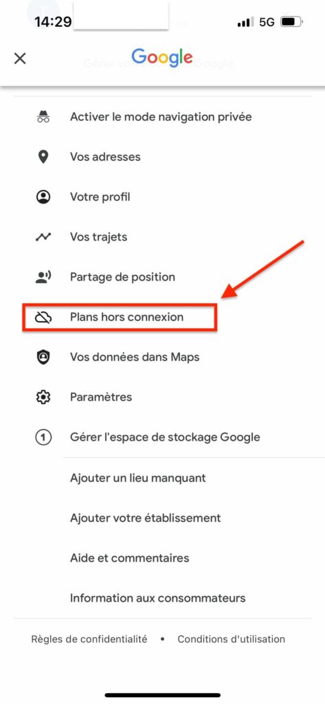Google maps hors ligne