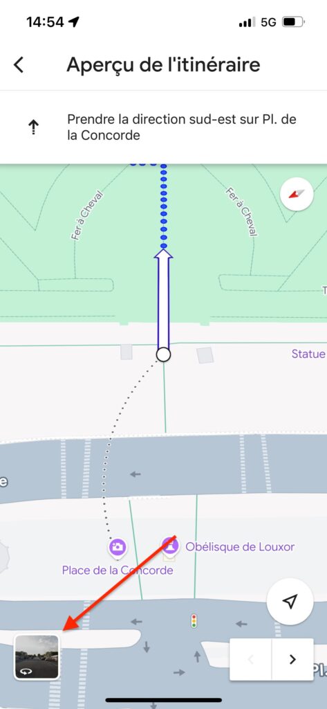 Activer Live View dans Google Maps