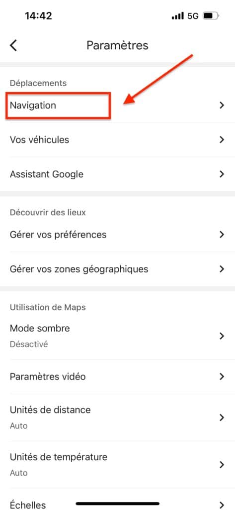 Google Maps compteur de vitesse