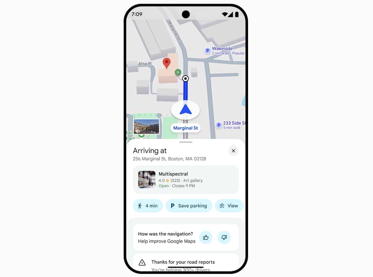 Retrouver sa place de parking Google Maps