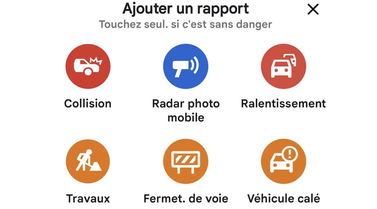 Signaler accidents dans Google Maps