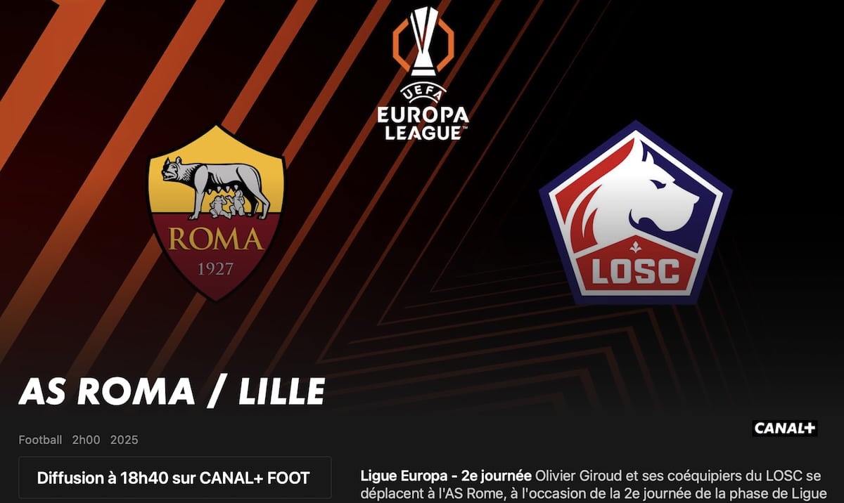 AS Roma vs Lille canal