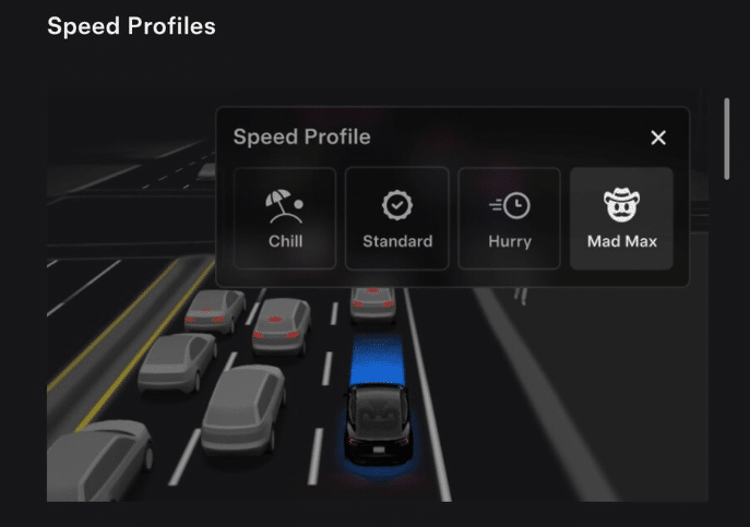 Tesla Mad Max Full Self-Driving