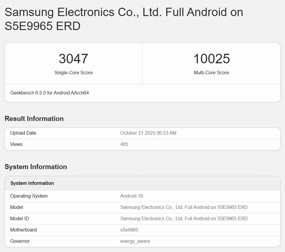 Samsung Galaxy S26 benchmark geekbench