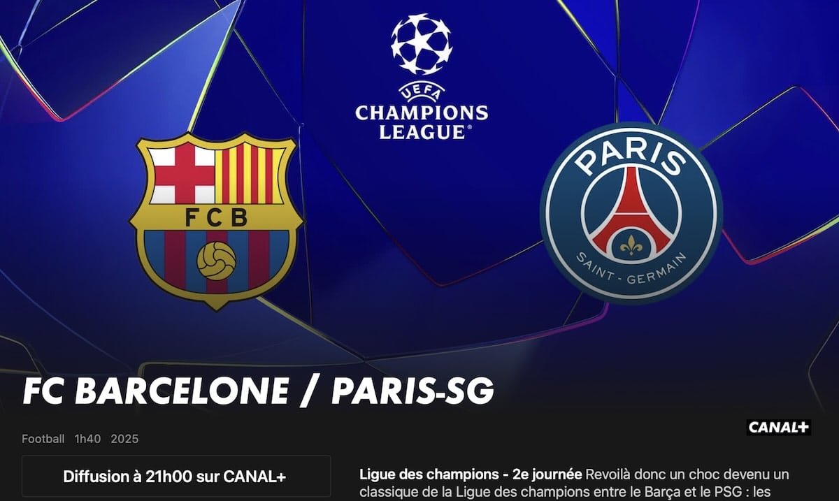 PSG Barca canal