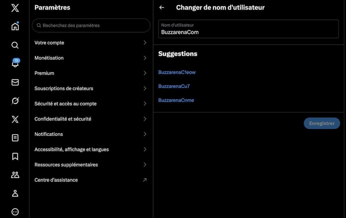 Changer nom d'utilisateur X PC