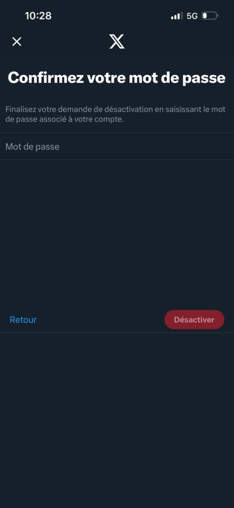Supprimer twitter