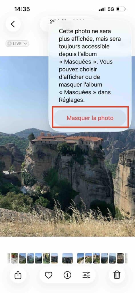 protéger une photo sur iPhone