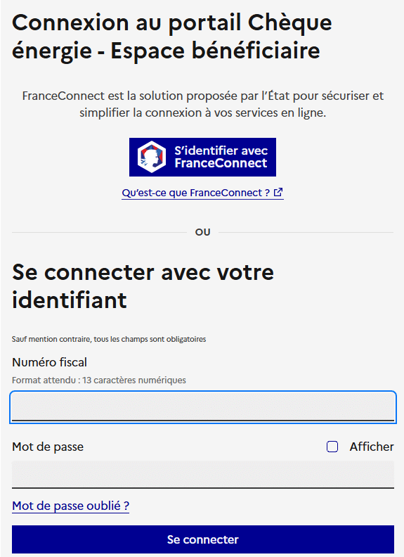 chèque énergie
