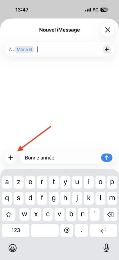 programmer sms nouvel an iOS