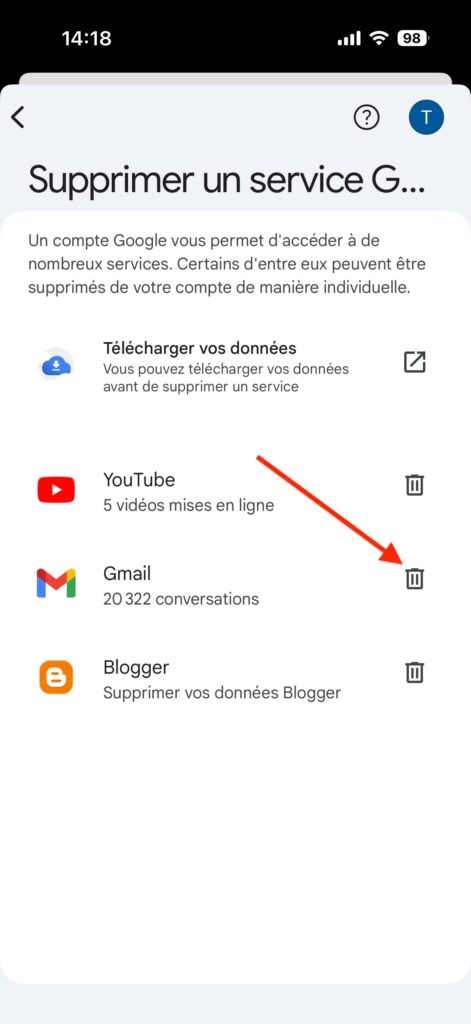 Sauvegarder données Google Takeout