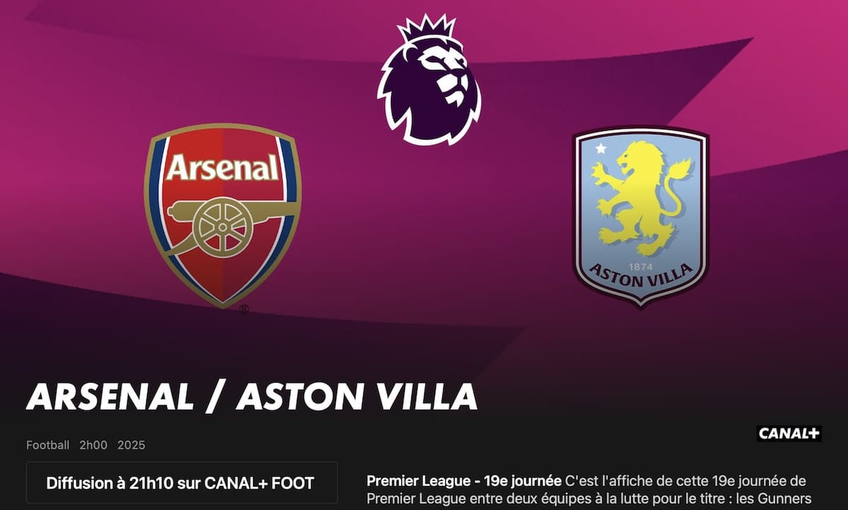 Arsenal - Aston Villa heure