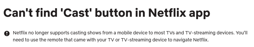 Netflix Google Cast