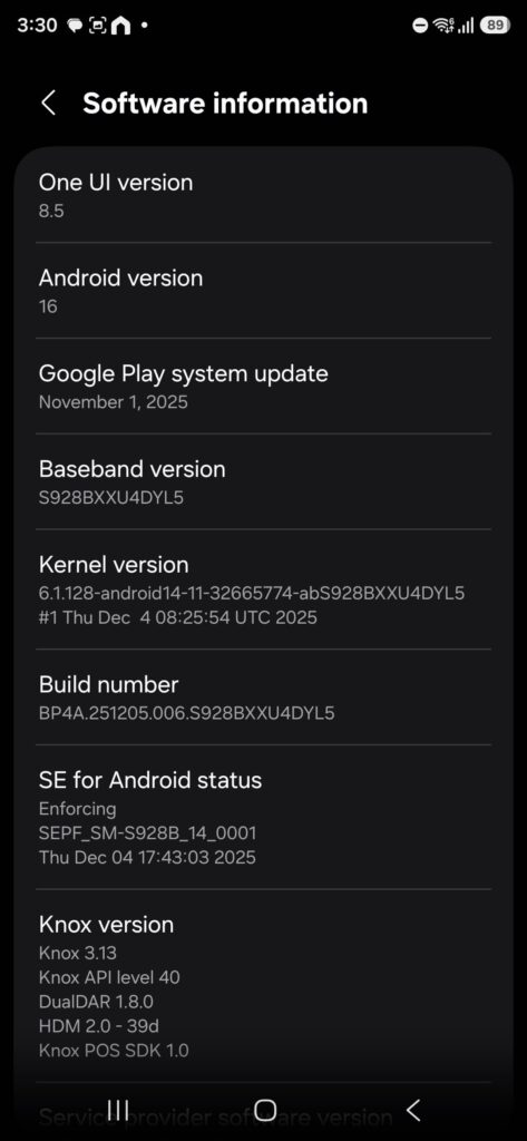 Galaxy S24 Ultra One UI 8.5