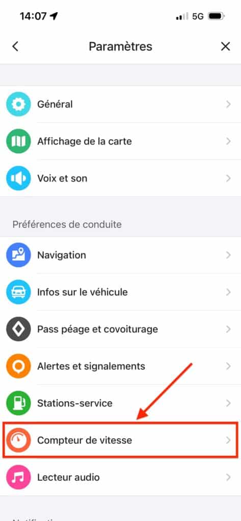activer compteur de vitesse Waze Android
