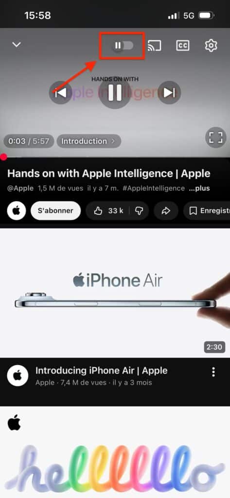 désactiver lecture automatique YouTube smartphone
