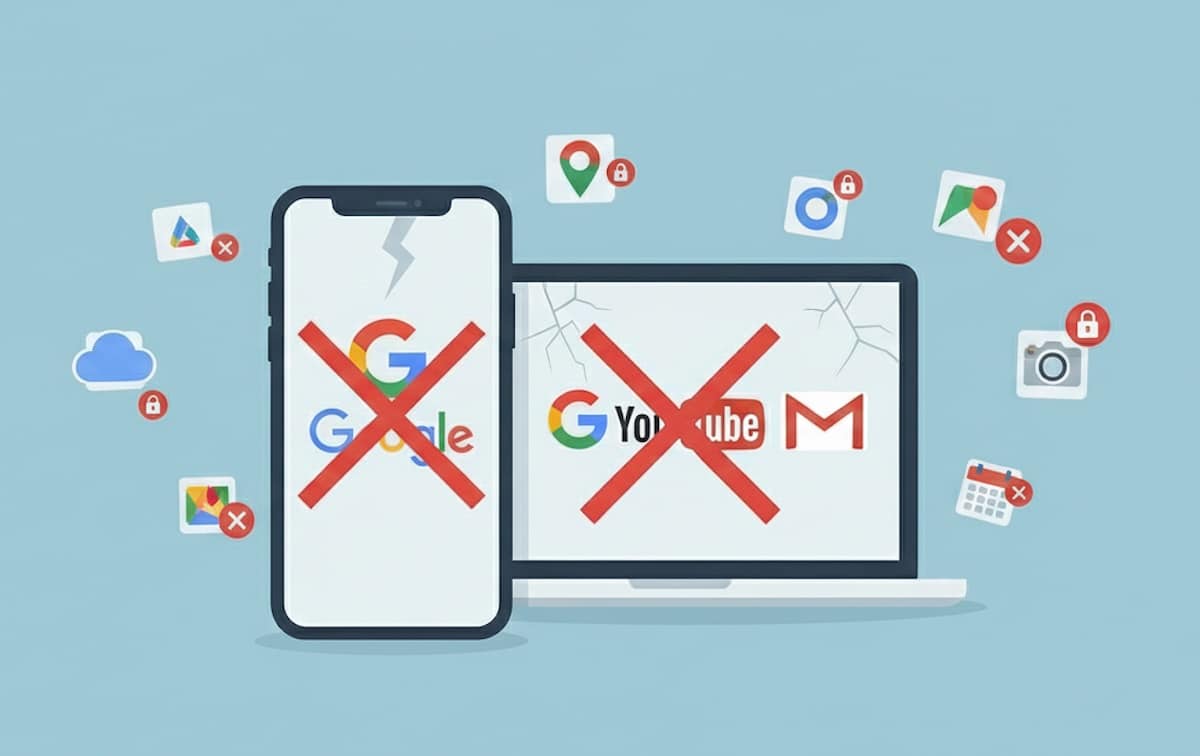 supprimer compte Google