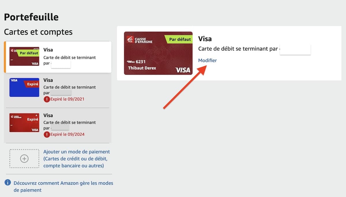 supprimer carte bancaire Amazon