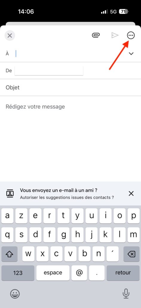 planifier mail Gmail application
