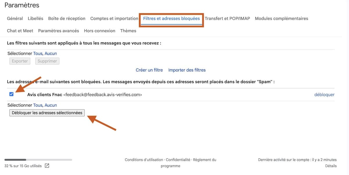 débloquer adresse gmail bloquée