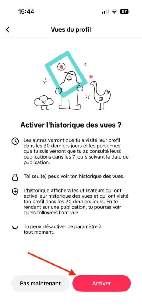 activer l’historique des vues Android