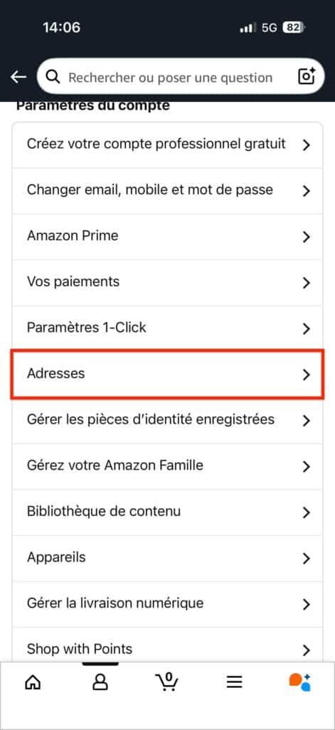 supprimer adresse Amazon Prime