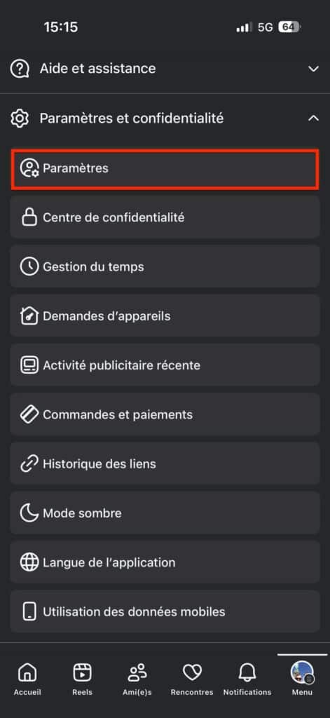 arrêter lecture automatique Facebook