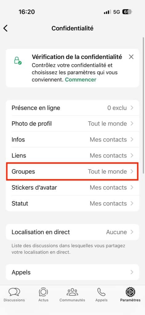 comment ne pas être ajouté groupe WhatsApp