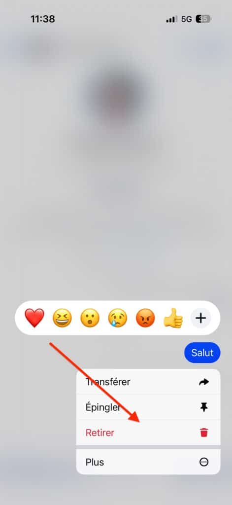 effacer un message Messenger pour deux personnes