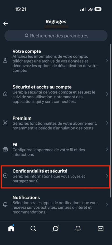 Bloquer DM Twitter smartphone
