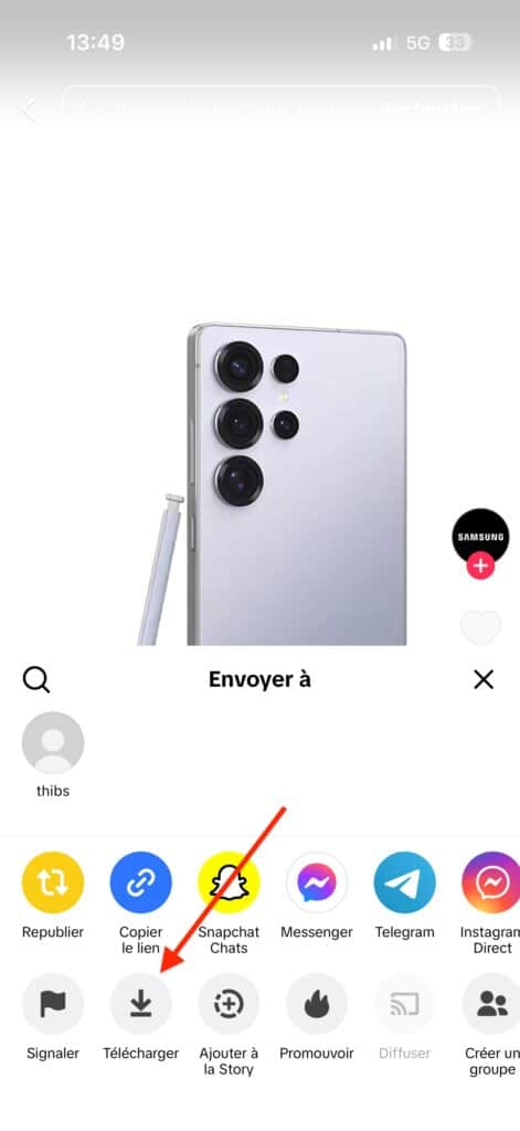 télécharger vidéo TikTok iPhone
