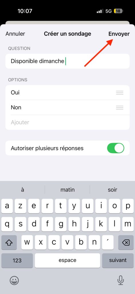 sondage WhatsApp Android